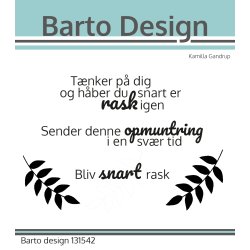 Akrylstempel Bliv snart rask - Barto Design xxx