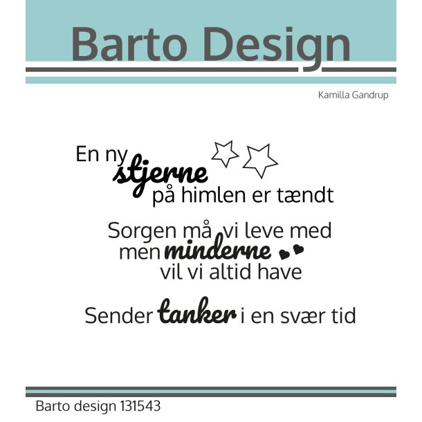 Akrylstempel Sorgen m vi leve med - Barto Design 