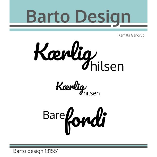 Barto Design Stempel Danske tekster