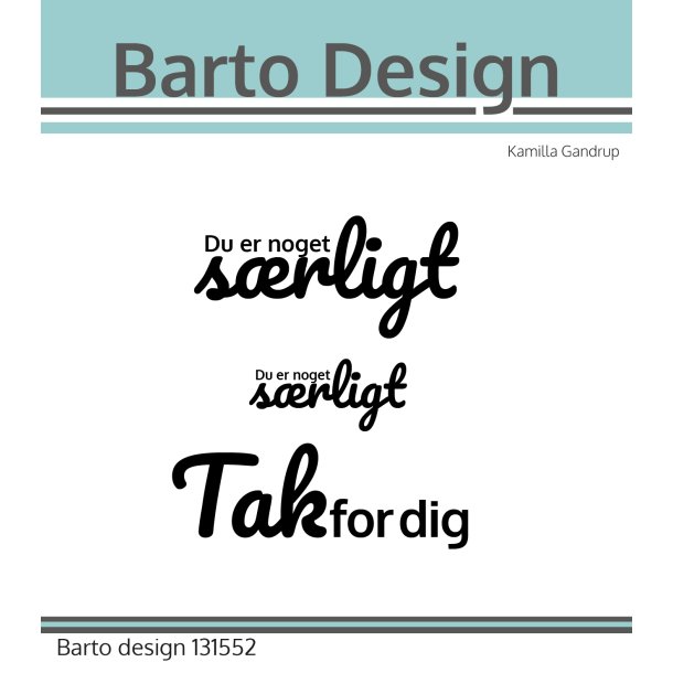 Barto Design Stempel Danske tekster