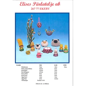 Perleopskrift Elises S1402 (svensk)