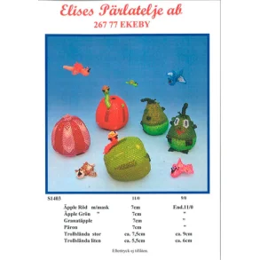 Perleopskrift Elises S1403 (svensk)