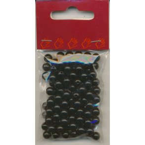 Voksperle 5mm sort � 0,5mm ca. 12g