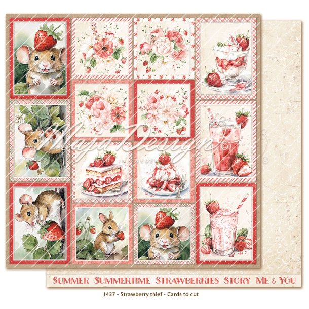 Maja Design Strawberry thief Cut-out-cards 12x12" 