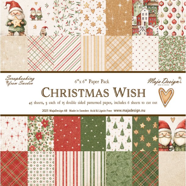 Maja Design Christmas Wish blok  - 6x6" 