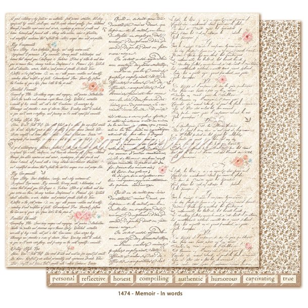 Maja Design Memoir - In words 12x12" 