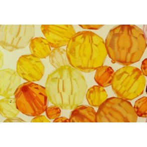 Perle facet plast symfoni gul ass. 4,6,8mm 40g