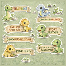 Papirblok Dino-land 15 x 15 cm. - Luna Hobby