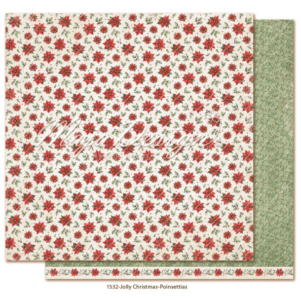 Maja design Jolly Christmas - Poinsettias 12x12"