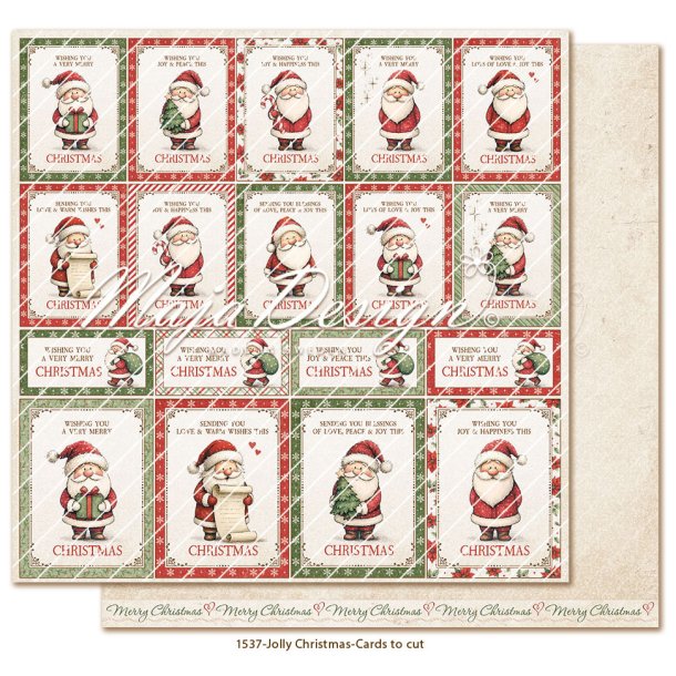 Maja design Jolly Christmas - Cards to cut 12x12"