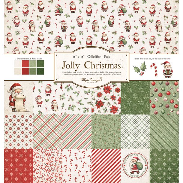 Papirblok Jolly Christmas 12x12" 15 ark Maja Design