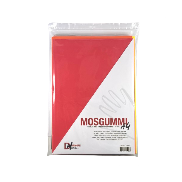 Mosgummi A4 mix m/ 10 farver