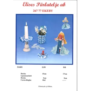 Perleopskrift Elises S1601 (svensk)