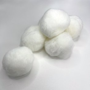 Pom Pom 60mm hvid 6stk