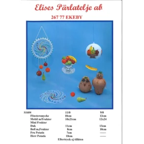 Perleopskrift Elises S1604 (svensk)