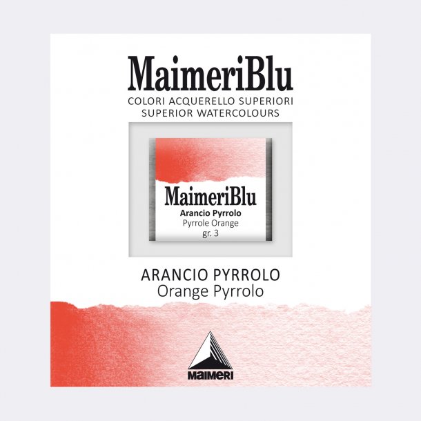 Pyrrole Orange 061 Maimeri Blu Watercolour 1/2 Pans