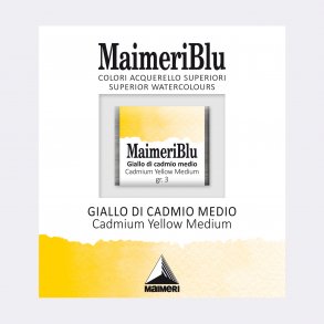 Cadmium Yellow medium 083 Maimeri Blu Watercolour 1/2 Pans