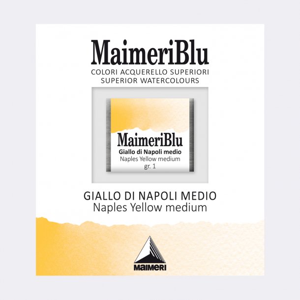 Naples Yellow medium 099 Maimeri Blu Watercolour 1/2 Pans