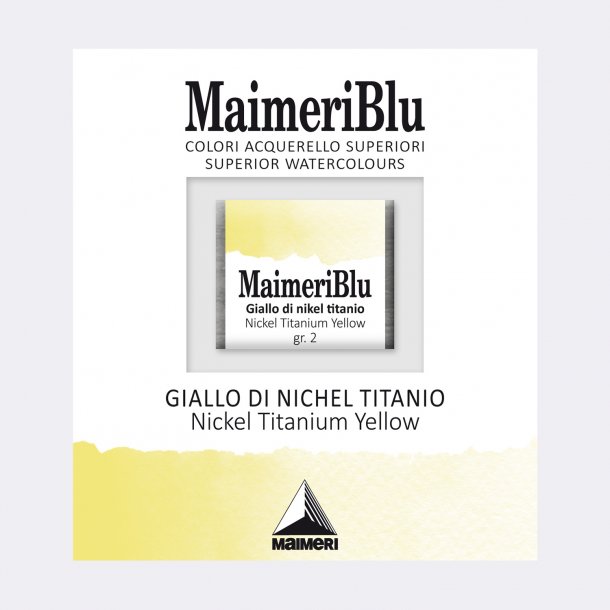 Nickel Titan Yellow 109 Maimeri Blu Watercolour 1/2 Pans