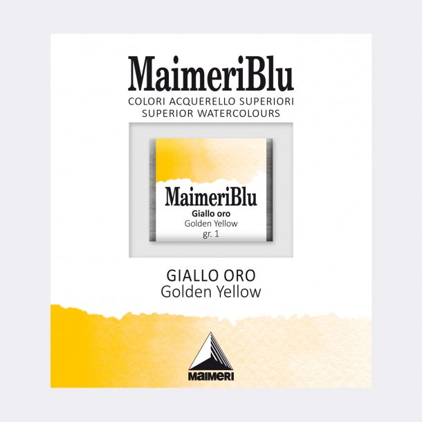 Golden Yellow 117 Maimeri Blu Watercolour 1/2 Pans