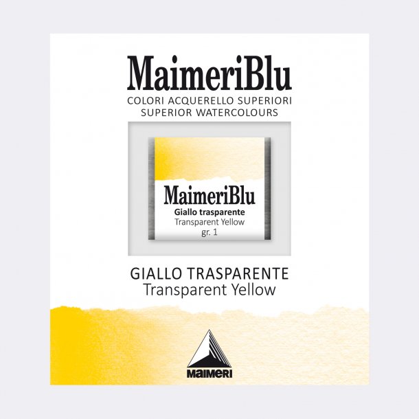 Transparent Yellow 122 Maimeri Blu Watercolour 1/2 Pans