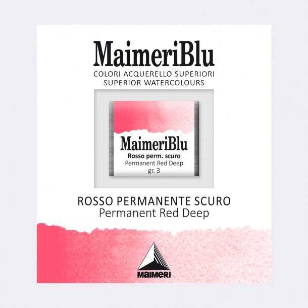 Permanent Red Deep 253 Maimeri Blu Watercolour 1/2 Pans