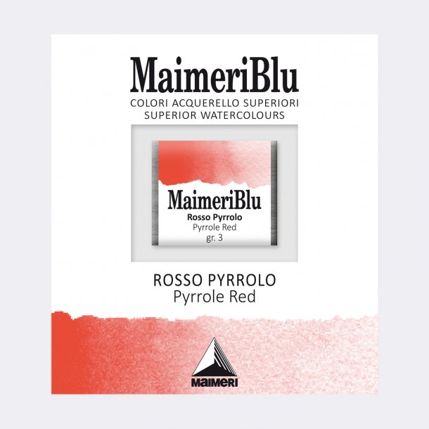 Pyrrole Red 257 Maimeri Blu Watercolour 1/2 Pans