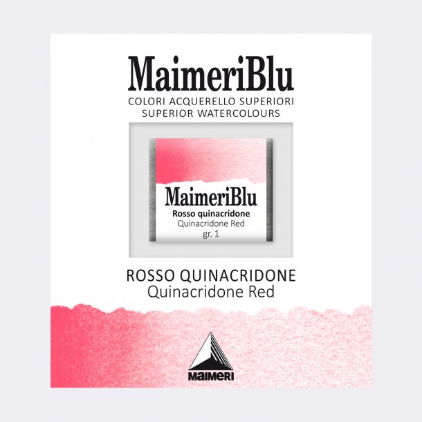 Quinacridone Red 258 Maimeri Blu Watercolour 1/2 Pans