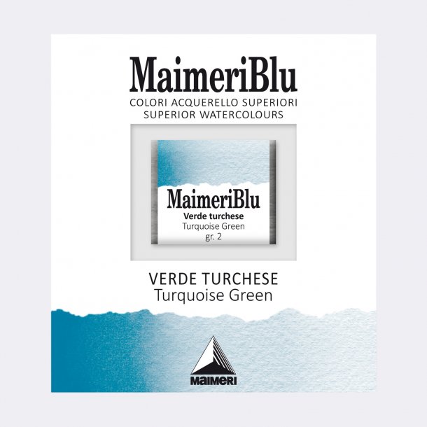 Turquoise Green 350 Maimeri Blu Watercolour 1/2 Pans