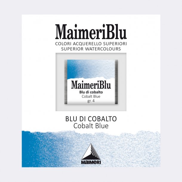 Cobalt Blue 372 Maimeri Blu Watercolour 1/2 Pans 