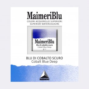 Cobalt Blue Deep 374 Maimeri Blu Watercolour 1/2 Pans
