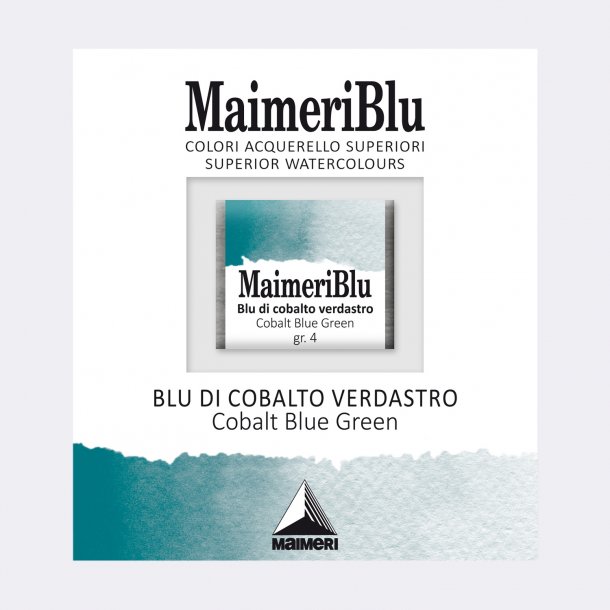 Cobalt Blue Green 381 Maimeri Blu Watercolour 1/2 Pans 