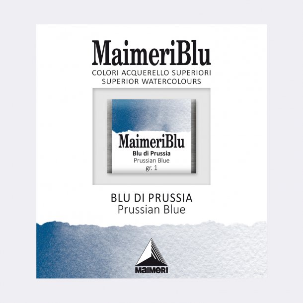 Prussian Blue 402 Maimeri Blu Watercolour 1/2 Pans 