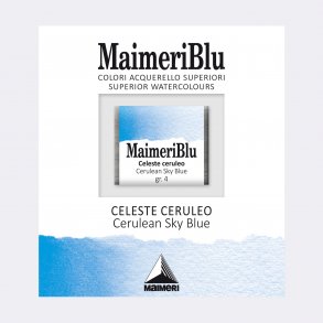 Cerulean Sky Blue 417 Maimeri Blu Watercolour 1/2 Pans