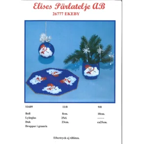 Perleopskrift Elises S1609 Svensk