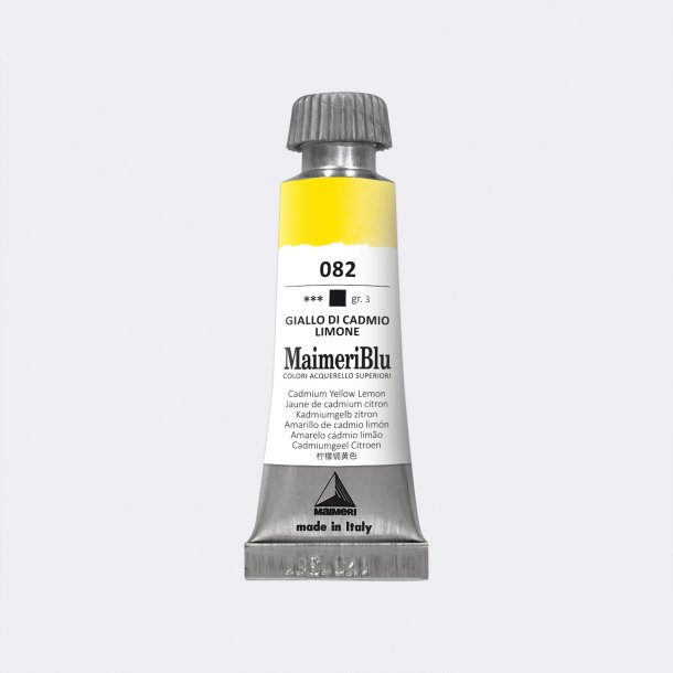 Cadmium Yellow Lemon 082 Maimeri Blu Watercolour 12 ml Tube