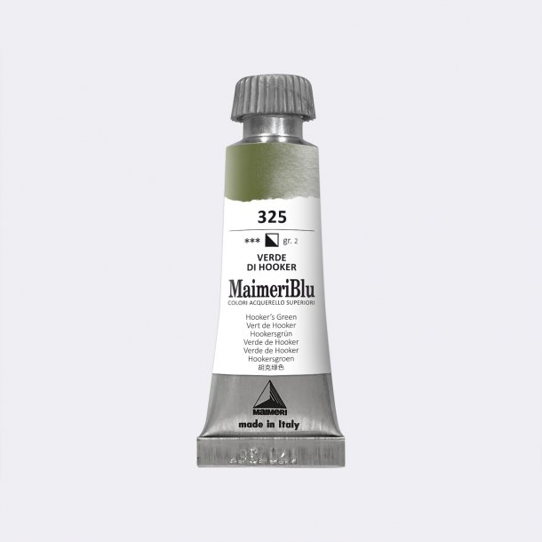 Hooker's Green 325 Maimeri Blu Watercolour 12 ml Tube