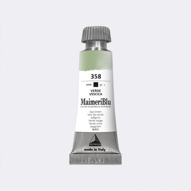 Sap Green 358 Maimeri Blu Watercolour 12 ml Tube