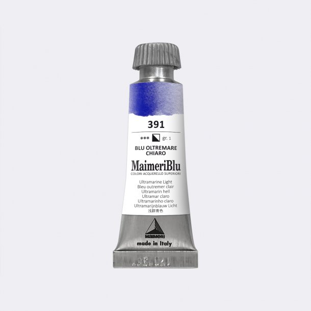 Ultramarine Light 391 Maimeri Blu Watercolour 12 ml Tube