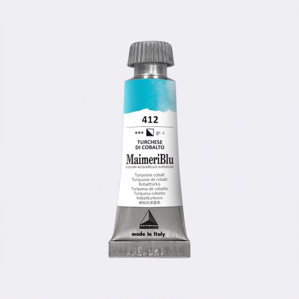 Turquiose Cobalt 412 Maimeri Blu Watercolour 12 ml Tube