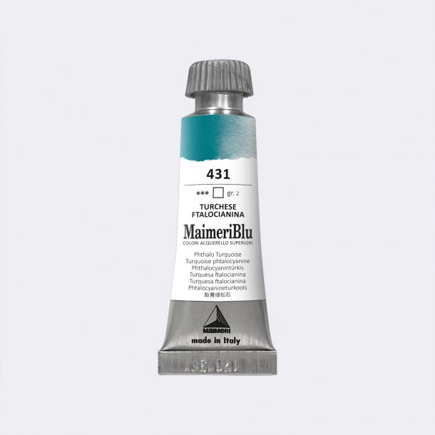 Phthalo Turquoise 431 Maimeri Blu Watercolour 12 ml Tube