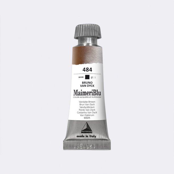 Vandyke Brown 484 Maimeri Blu Watercolour 12 ml Tube