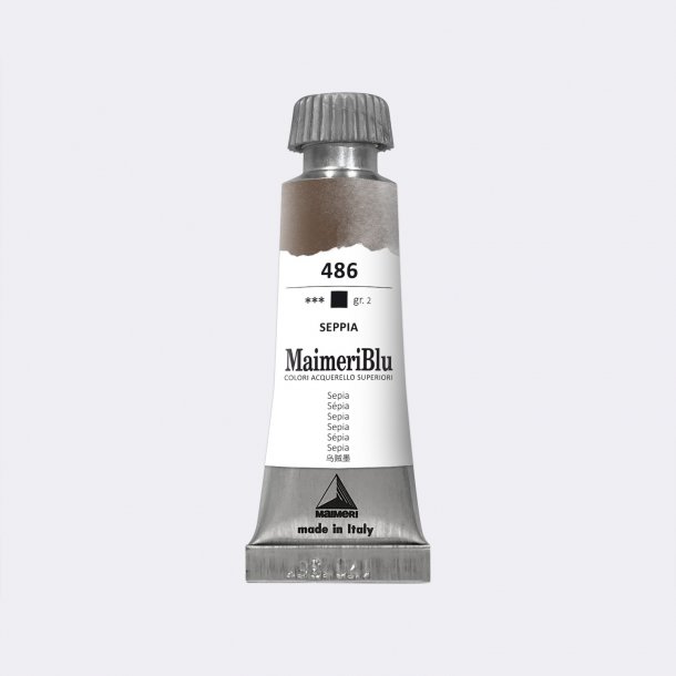 Sepia 486 Maimeri Blu Watercolour 12 ml Tube