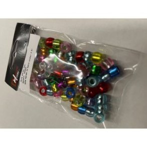 Perler pony 9mm transparent/s�lv mix 75stk
