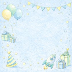 Papirblok Tillykke med f�dselsdagen 15 x 15 cm - Luna Hobby