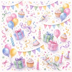 Papirblok Fest &amp; Fejring 15 x 15 cm - Luna Hobby