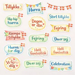 Papirblok D�t er Dansk 15 x 15 cm - Luna Hobby