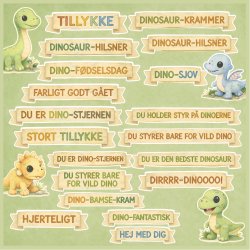 Papirblok Dino-land 15 x 15 cm. - Luna Hobby