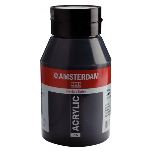 Amsterdam Akrylmaling 1000 ML. " Oxide Black 735"