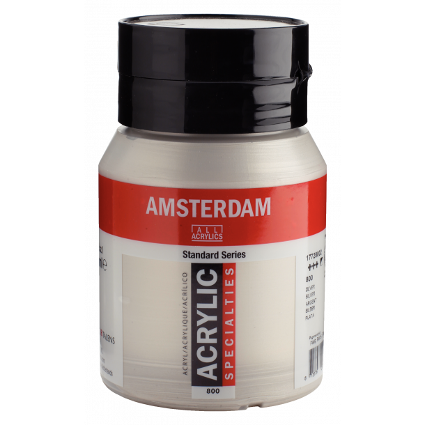 Amsterdam Akrylmaling 500 ML. "Silver 800"